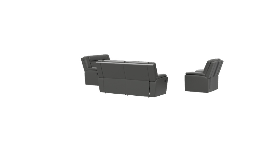 Stylish Reclining Sofa Set 3D - Professional 3D Model Render 6