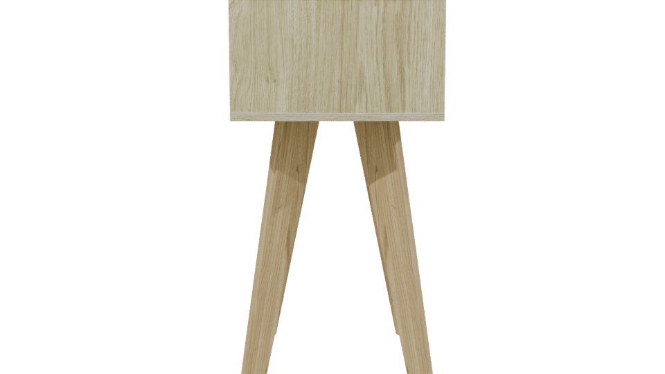 Stylish Wooden Nightstand 3D Model - Professional 3D Model Render 2