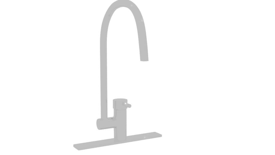 Sleek Modern Kitchen Faucet 3D Model - Professional 3D Model Render 10