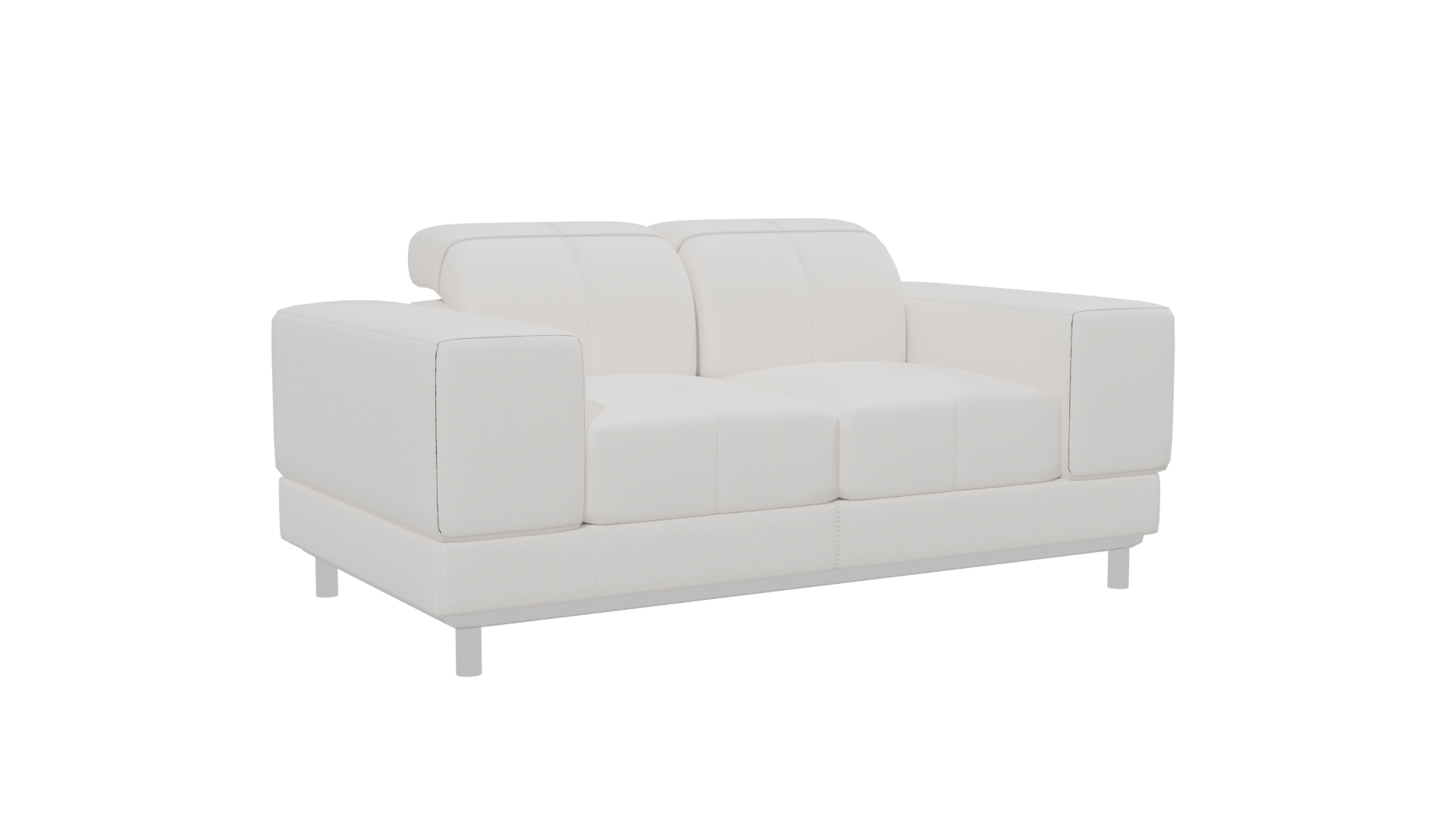 Elegant Minimalist White Sofa 3D Model - Professional 3D Model Render 13