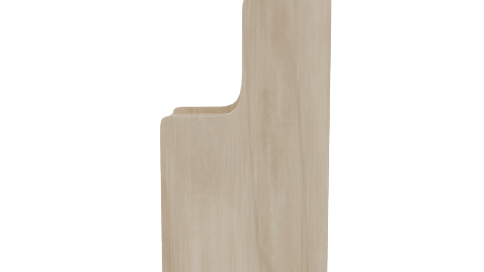 Stylish Wooden Desk Unit 3D - Professional 3D Model Render 2