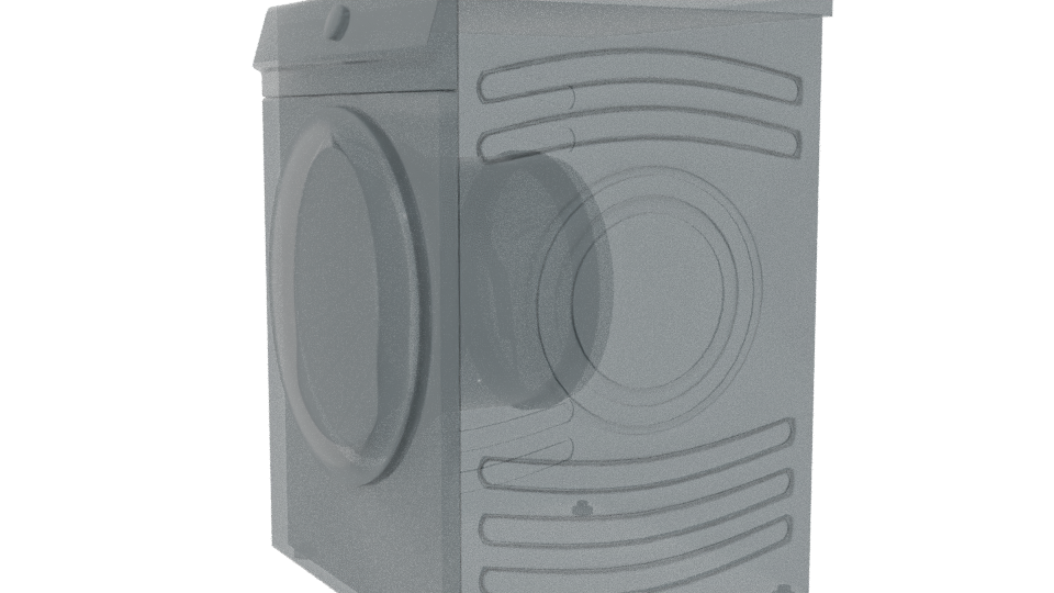 Stylish Front-Loading Washing Machine - Professional 3D Model Render 13