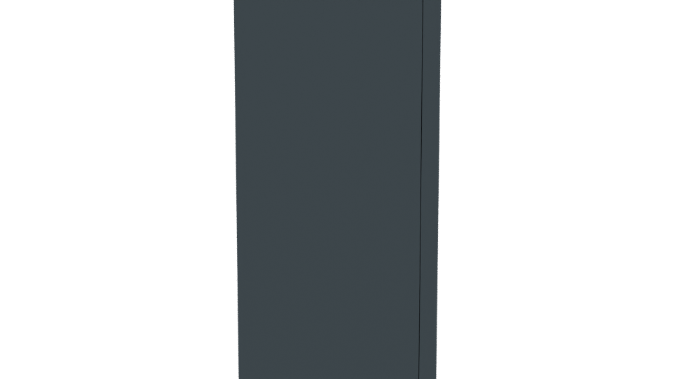 Sleek Double-Door Refrigerator Model - Professional 3D Model Render 8