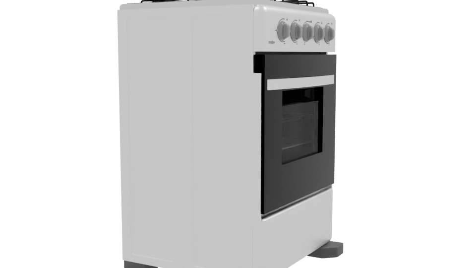 Compact Kitchen Gas Stove 3D - Professional 3D Model Render 9