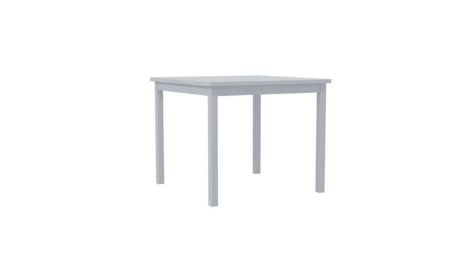 Stylish Minimalist White Table - Professional 3D Model Render 7