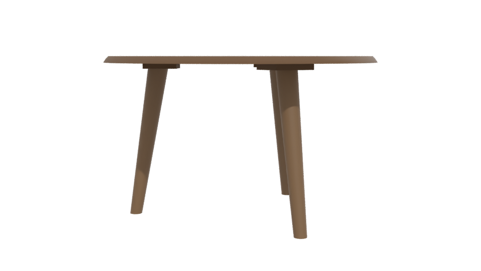 Stylish Round Wooden Table Model - Professional 3D Model Render 12