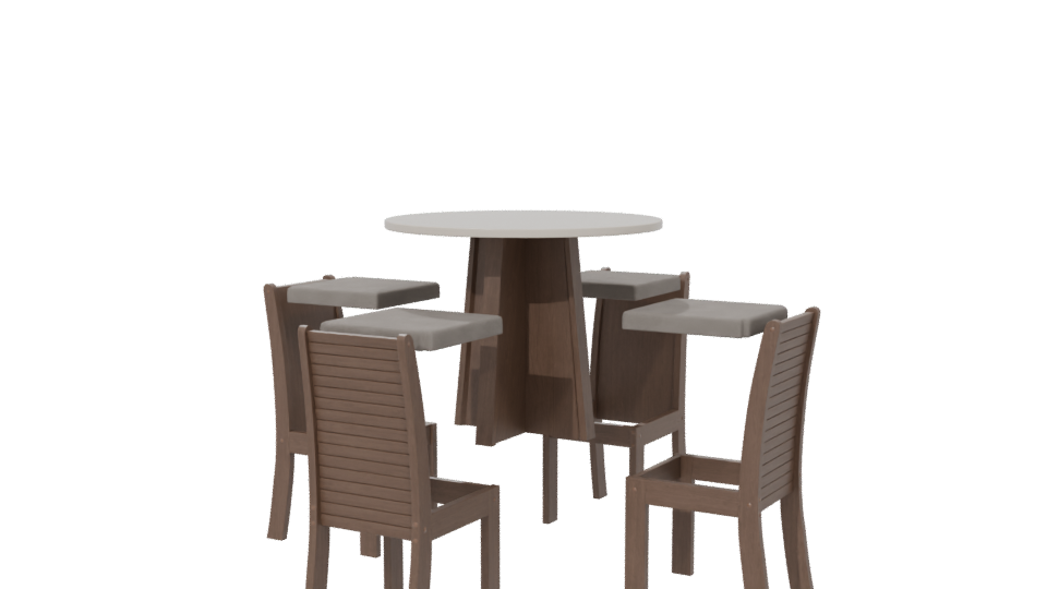 Elegant Dining Table Set 3D - Professional 3D Model Render 6