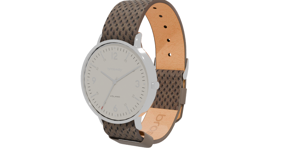 Elegant Leather Strap Watch 3D - Professional 3D Model Render 12