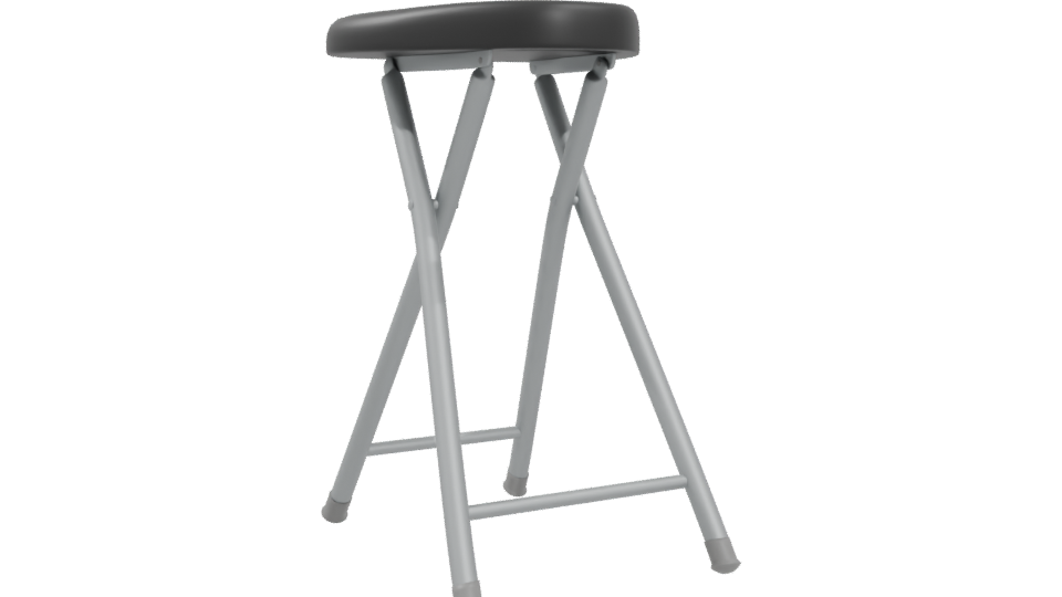 Stylish Minimalist Bar Stool 3D Model - Professional 3D Model Render 4