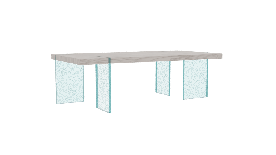 Contemporary Glass-Top Dining Table - Professional 3D Model Render 13