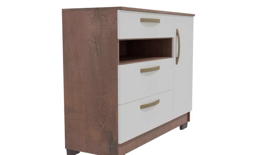 Sleek Modern Storage Cabinet 3D - Professional 3D Model Render 9