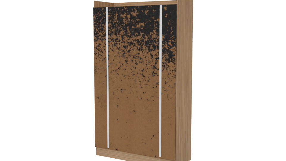 Stylish Wooden Wardrobe Model - Professional 3D Model Render 6