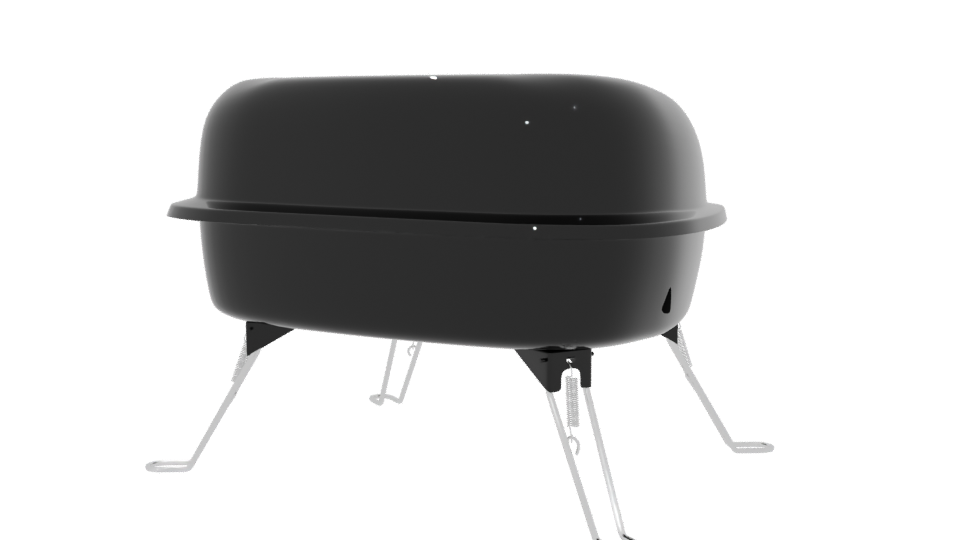 Compact Charcoal Grill Model 3D - Professional 3D Model Render 6