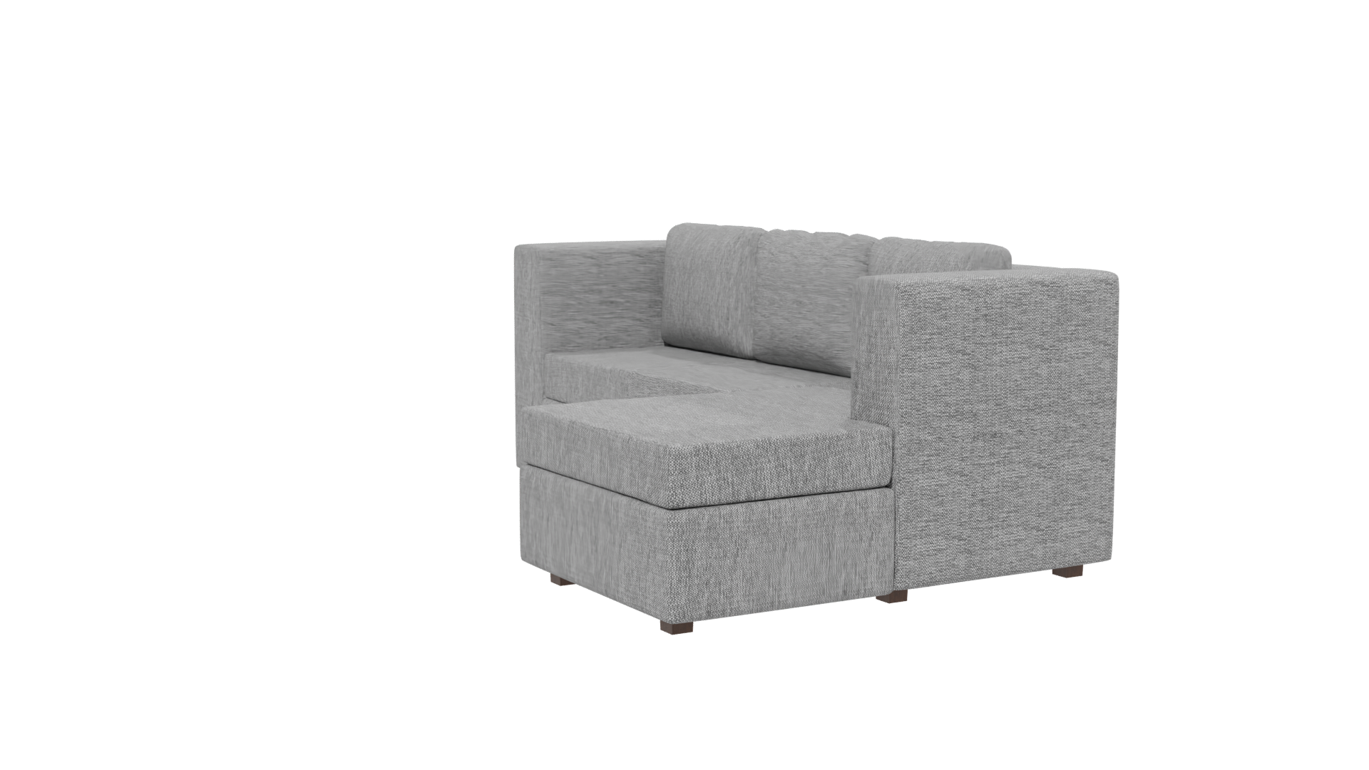 Contemporary L-Shaped Fabric Sofa 3D Model - Professional 3D Model Render 13