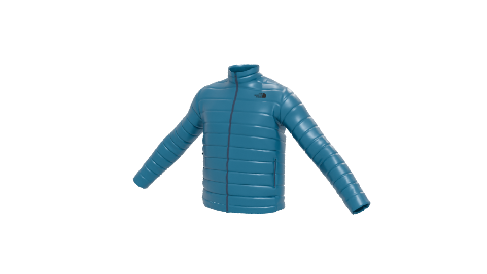 Stylish Insulated Puffer Jacket 3D Model - Professional 3D Model Render 12