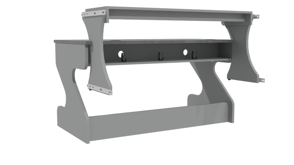 Stylish Modern Office Desk 3D Model - Professional 3D Model Render 4