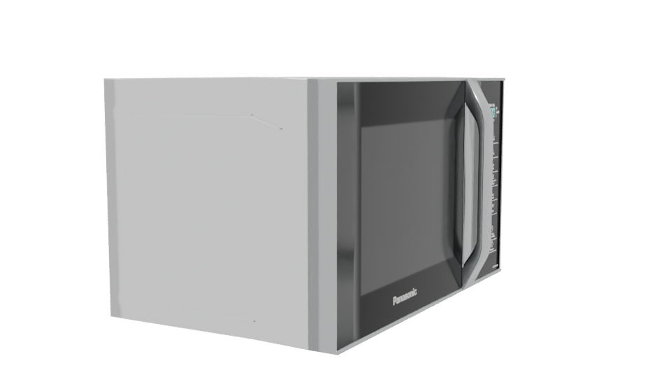 Sleek Modern Microwave Oven 3D Model - Professional 3D Model Render 9