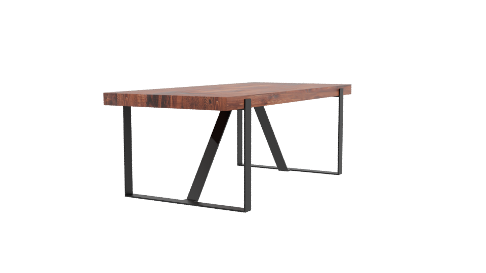Stylish Wooden Dining Table Model - Professional 3D Model Render 9