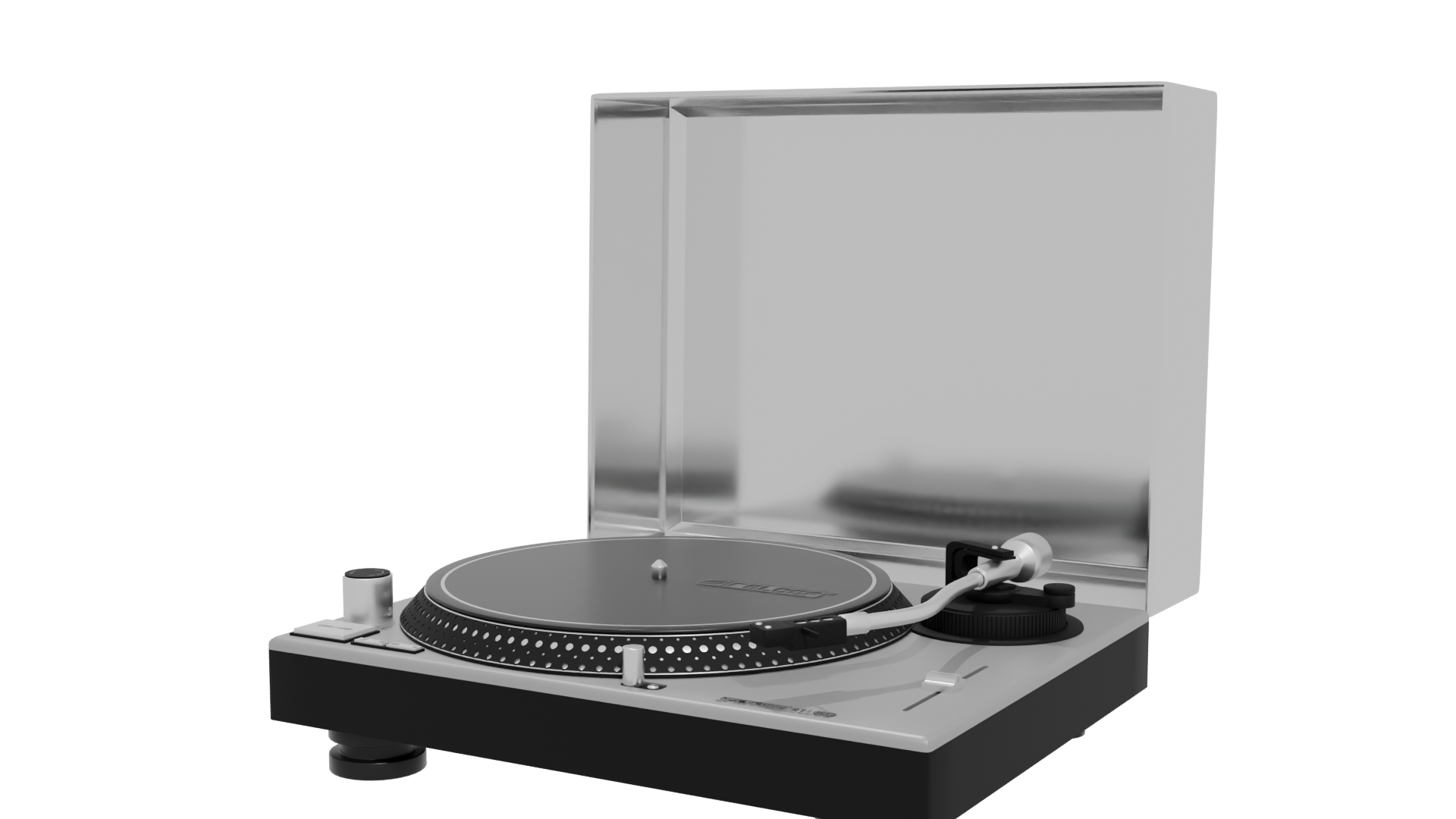 Realistic Vintage Turntable 3D Model - Professional 3D Model Render 12