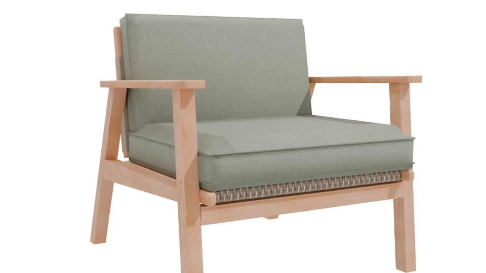 Stylish Modern Lounge Chair 3D - Professional 3D Model Render 10