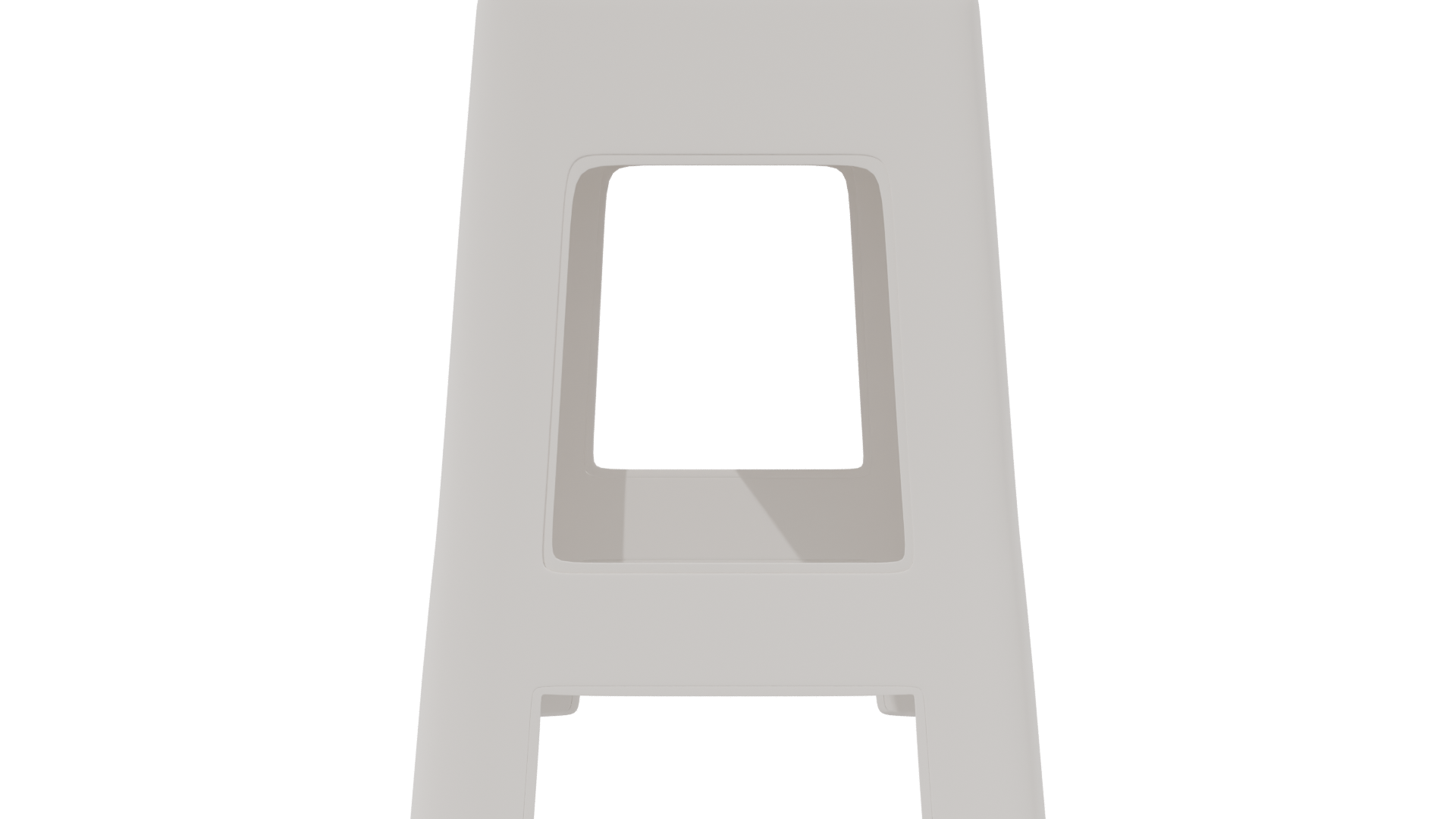 Stylish Plastic Stool 3D Model - Professional 3D Model Render 2