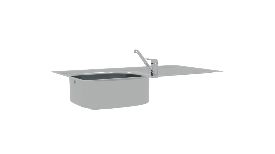 Stylish Kitchen Sink Model 3D - Professional 3D Model Render 4