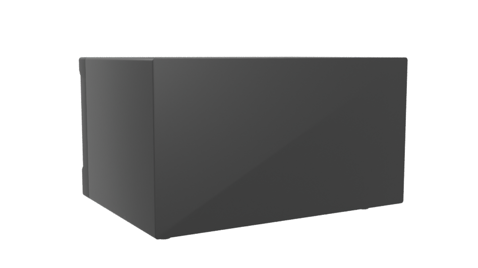 Sleek White Microwave 3D Model - Professional 3D Model Render 4