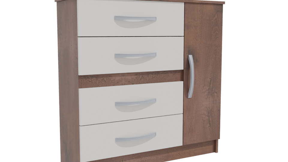 Stylish Wooden Storage Cabinet 3D - Professional 3D Model Render 10