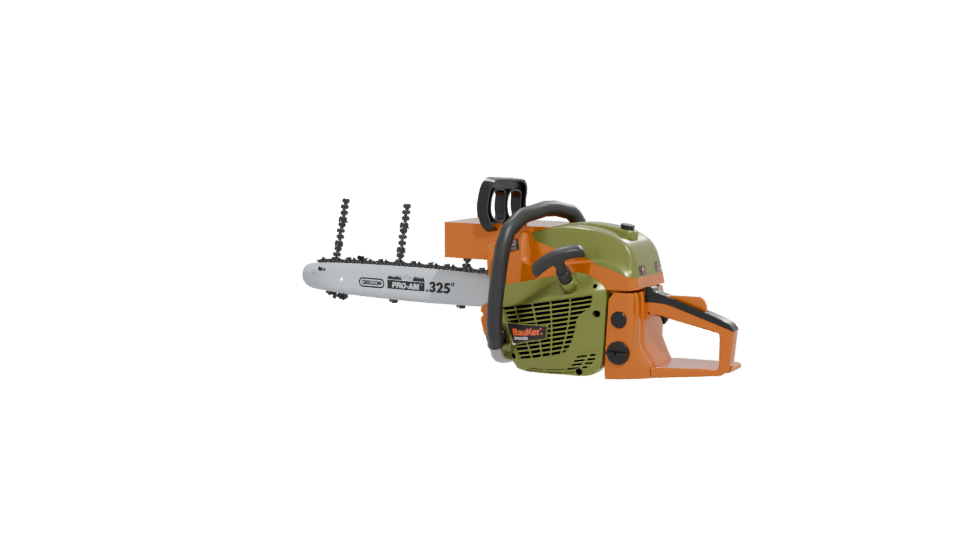 Realistic Chainsaw 3D Model - Professional 3D Model Render 12