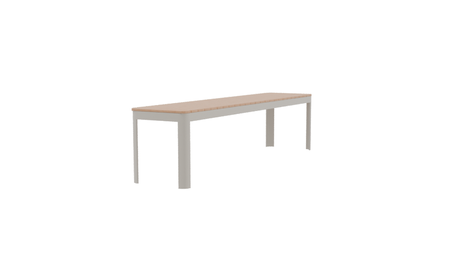 Stylish Wooden Outdoor Bench Model - Professional 3D Model Render 9