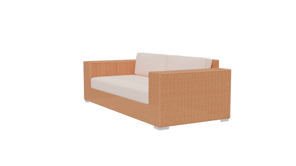 Stylish Outdoor Rattan Sofa 3D Model - Professional 3D Model Render 13