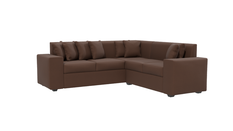Stylish L-Shaped Sofa 3D Model - Professional 3D Model Render 13