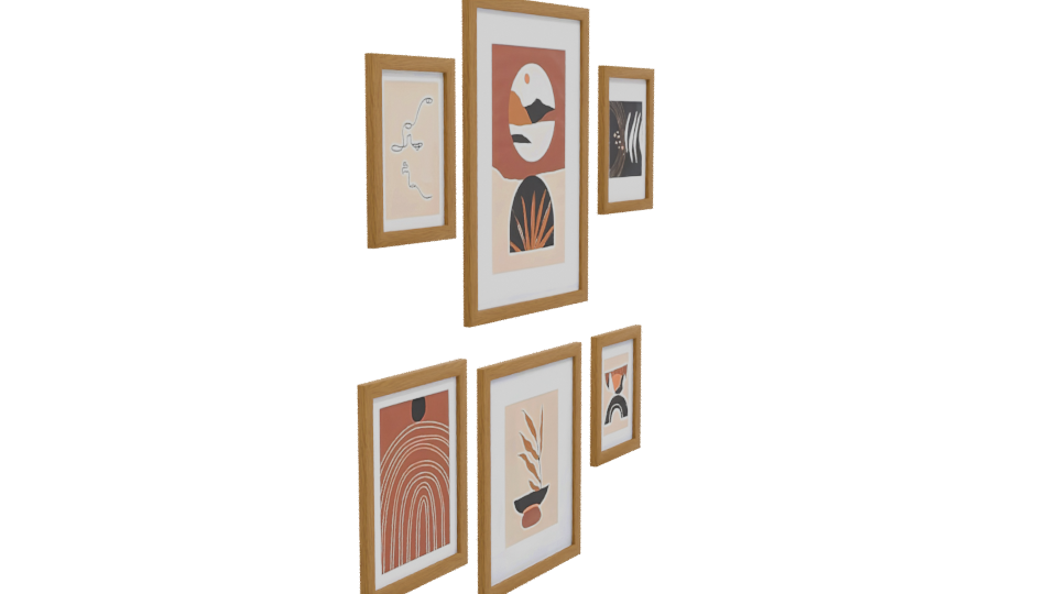 Betina Decorative Wall Art 3D - Professional 3D Model Render 9