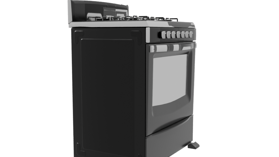 Realistic Gas Stove 3D Model - Professional 3D Model Render 9