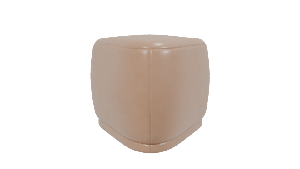 Stylish Modern Ottoman 3D Model - Professional 3D Model Render 2