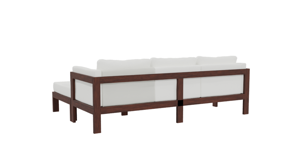 Stylish Outdoor Sectional Sofa 3D Model - Professional 3D Model Render 4