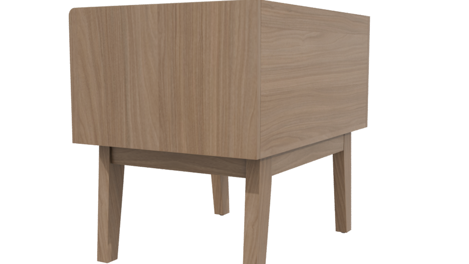 Buró Budapest Nogal 3D Model - Professional 3D Model Render 3