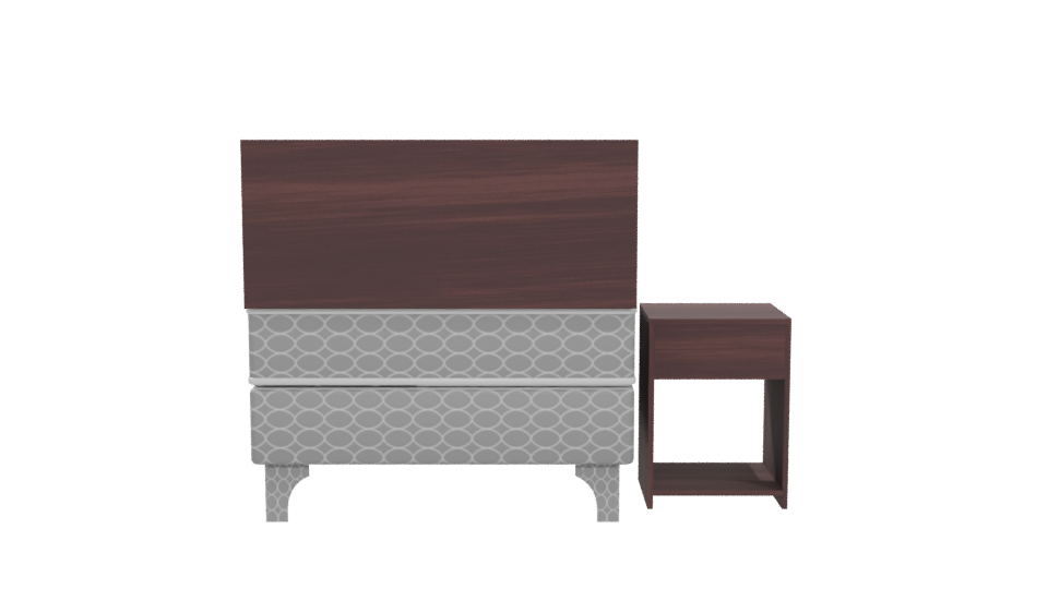 Stylish Single Bed 3D Model - Professional 3D Model Render 5