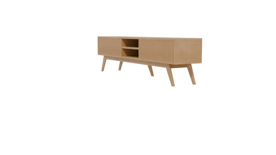 Contemporary Wooden Console Table 3D - Professional 3D Model Render 13