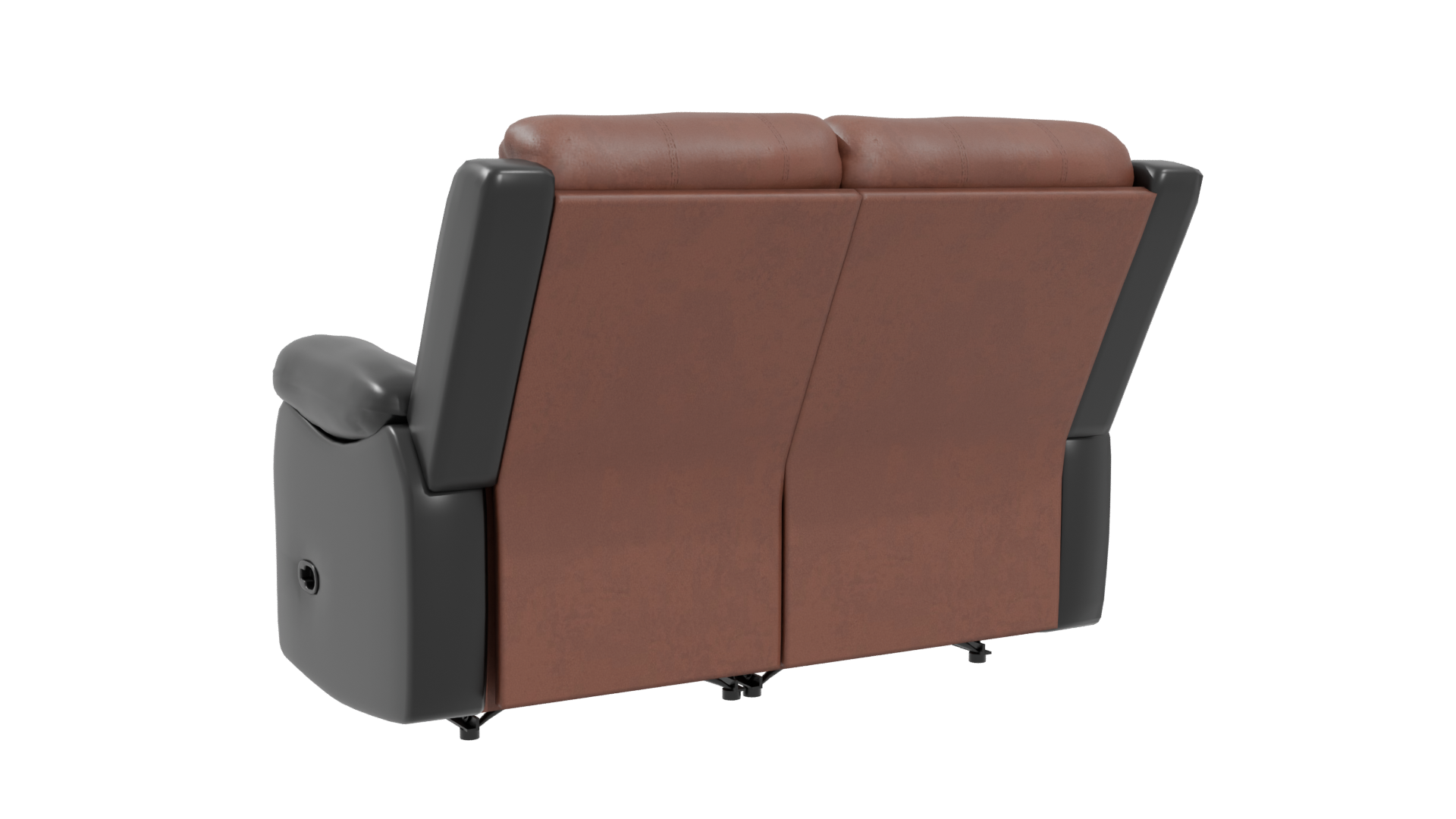 Contemporary Brown Reclining Sofa 3D Model - Professional 3D Model Render 4
