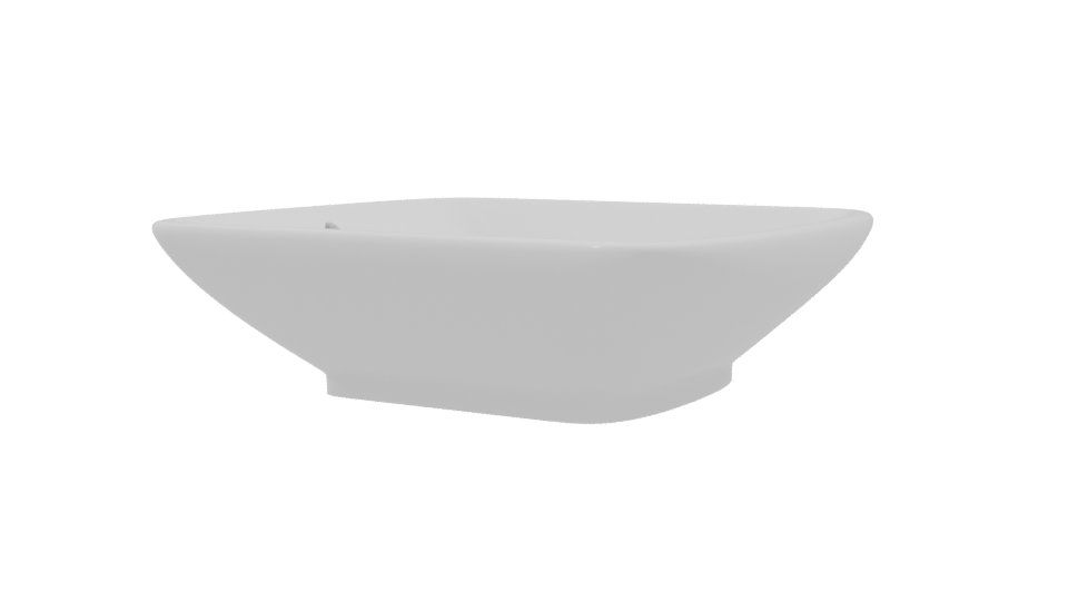 Minimalist White Basin 3D Model - Professional 3D Model Render 9