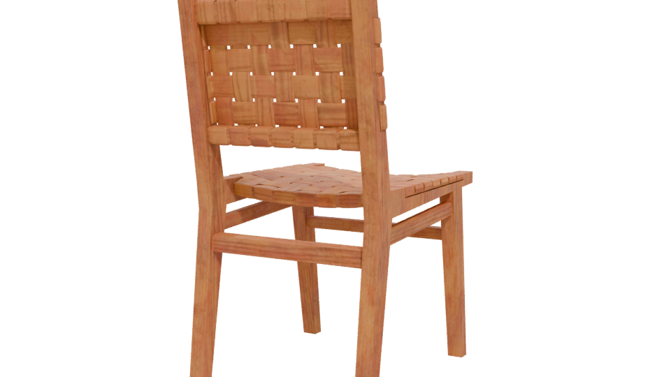 Stylish Wooden Dining Chair 3D - Professional 3D Model Render 12