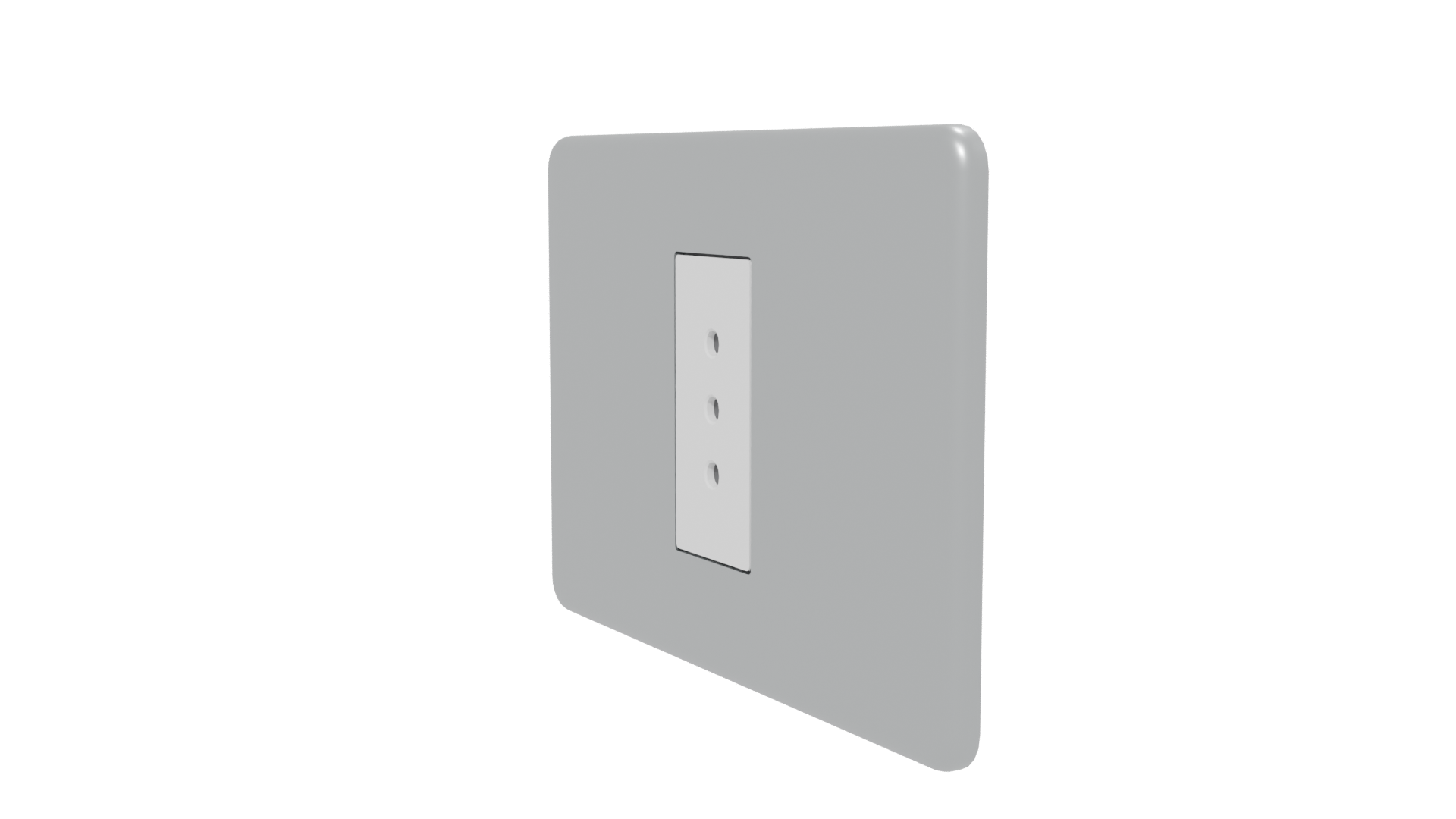 Sleek Metallic Switch Plate 3D Model - Professional 3D Model Render 13