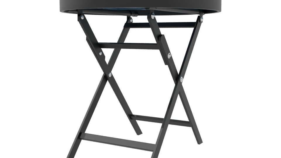 Sleek Folding Side Table 3D Model - Professional 3D Model Render 9