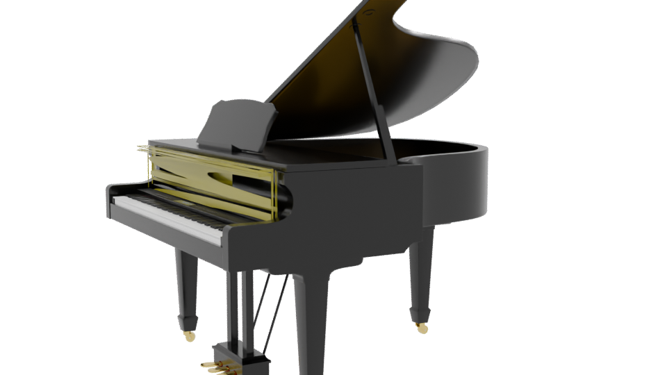 Elegant Grand Piano 3D Model - Professional 3D Model Render 13
