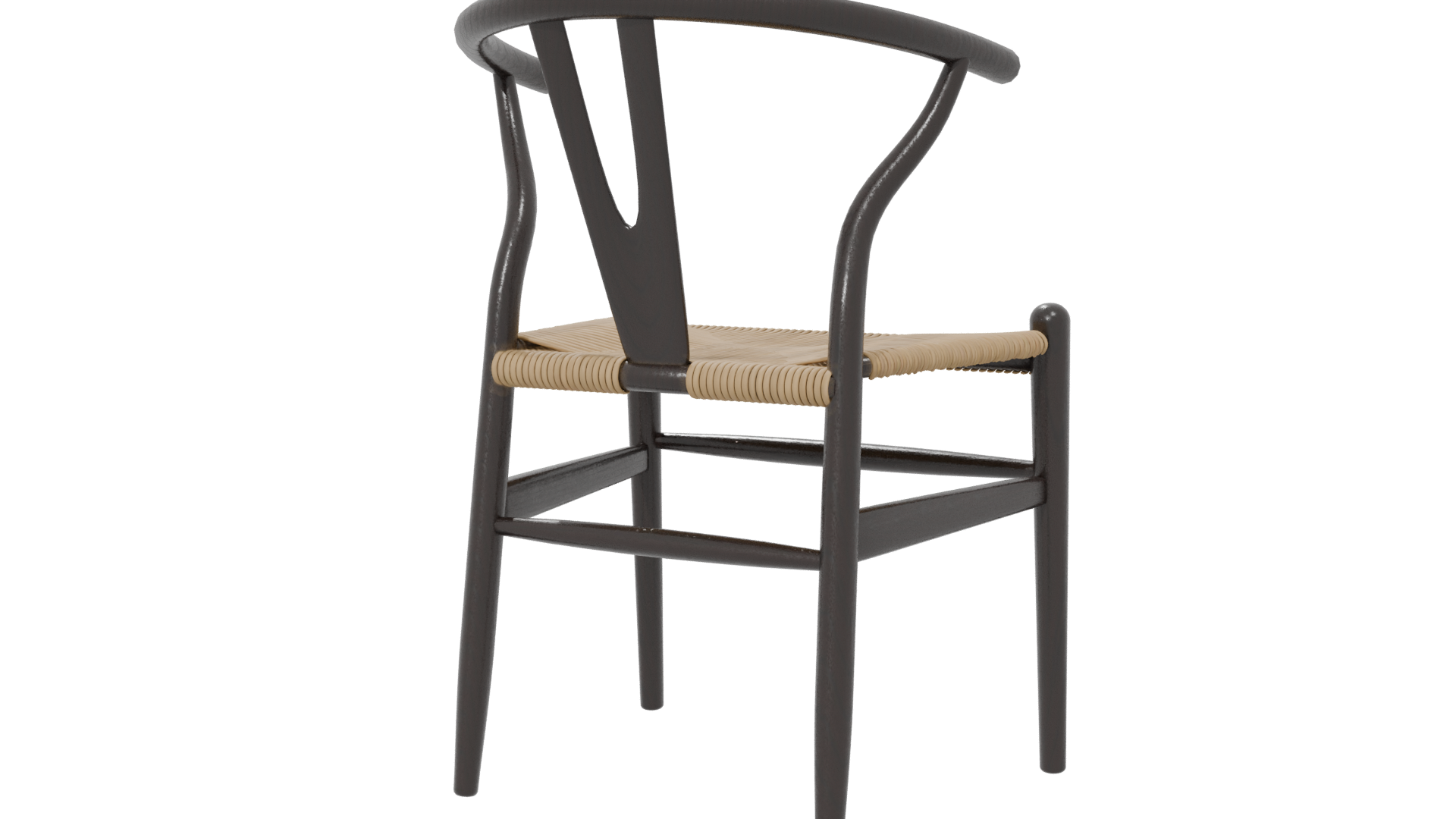 Stylish Wooden Dining Chair Model - Professional 3D Model Render 6