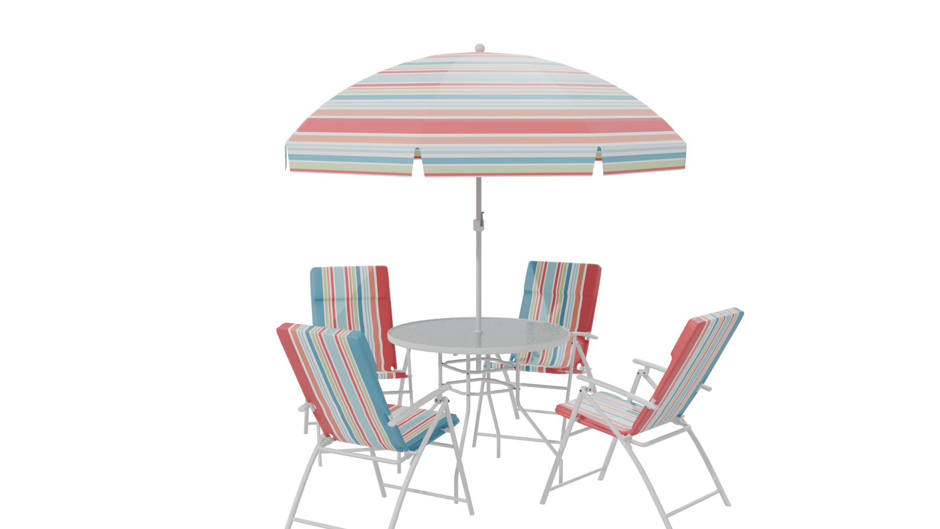 Colorful Outdoor Patio Set 3D - Professional 3D Model Render 7