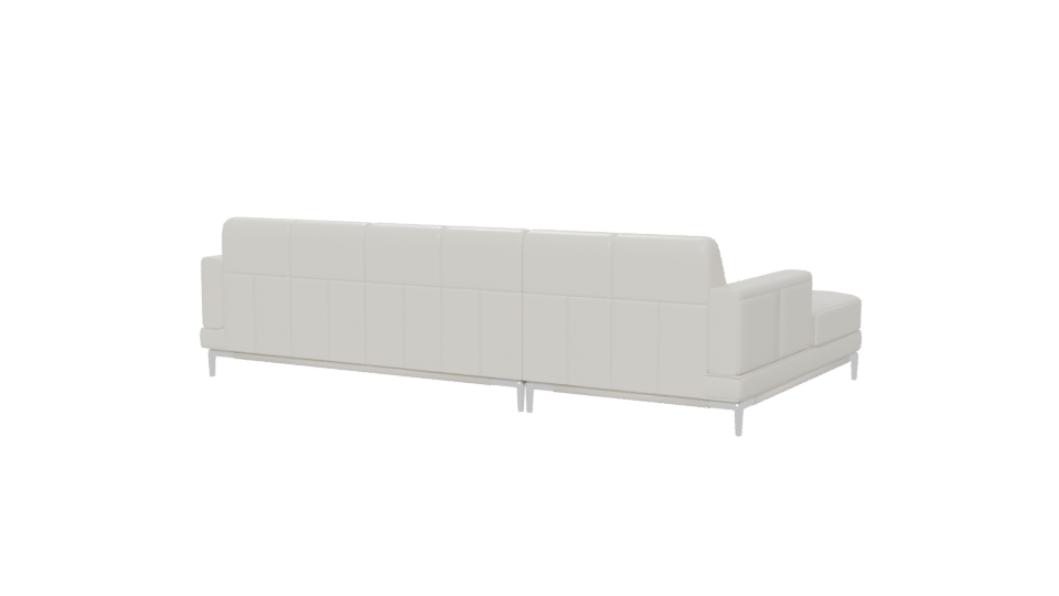 Modern Leather Sectional Sofa 3D - Professional 3D Model Render 6