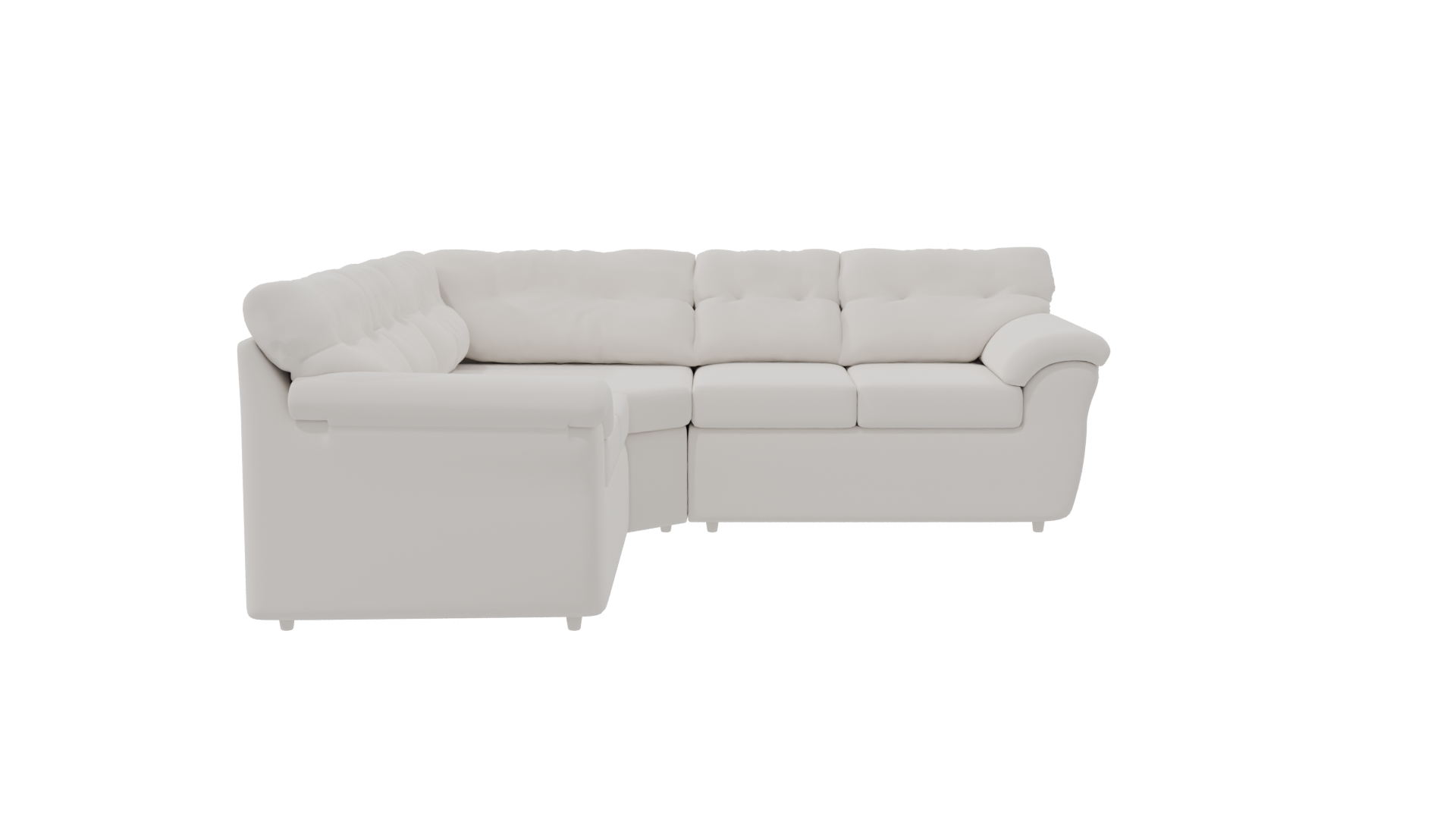 Stylish L-Shaped Sofa 3D Model - Professional 3D Model Render 3