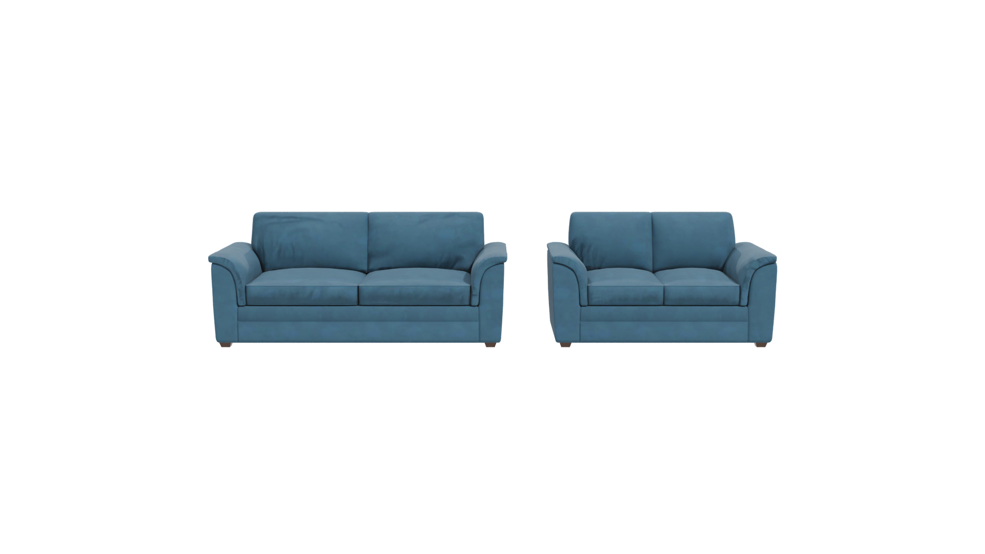 Stylish Blue Sofa Set 3D Model - Professional 3D Model Render 26